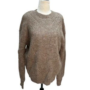 See U Soon Brown Knit Pullover Alpaca Blend Sweater Size S/M